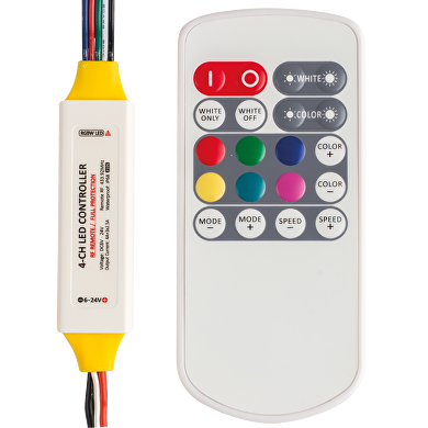 PROFESSIONAL RF CONTROLLER PER LED RGB, 6-24V DC, IP63