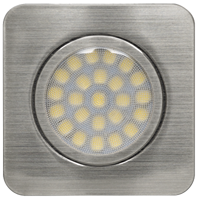LED Möbeleinbaustrahler 3W, 4200K, 12V DC, IP44, Nickel satiniert