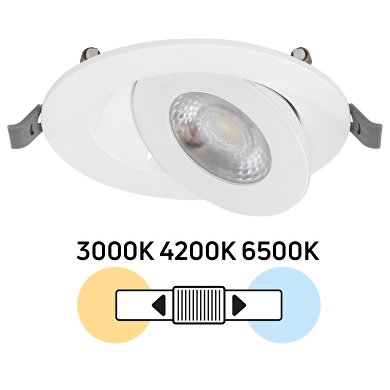 LED Einbaustrahler beweglich, 7W, 3000K/4200K/6500K, 220-240V AC, IP20