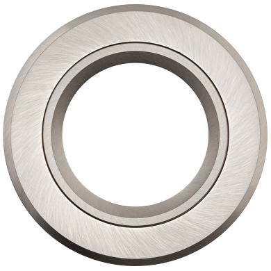 Cornice downlight da soffitto, rotonda, GU10, fissa, nichel satinato, alluminio, IP20