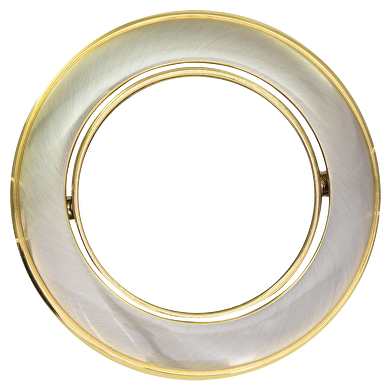 Cornice downlight da soffitto, rotonda, GU10, mobile, nichel satinato/oro, alluminio, IP20