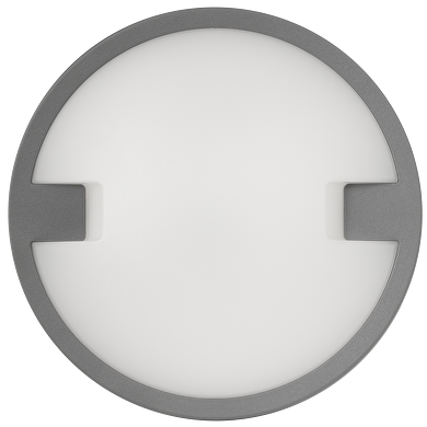 LED Deckenleuchte Kreis, grau, 18W, 4000K, IP65