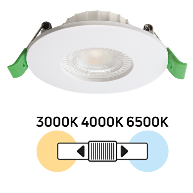 LED Einbaustrahler dimmbar, 6W, 3000K/4000K/6500K, 220-240V AC, IP44