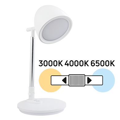 Lampada da tavolo LED dimmerabile 8W, 3000K/4000K/6500K, 220-240V AC