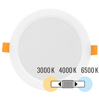 LED-Panel zum Einbauen, rund, 12W, 3000K/4000K/6500K, 220-240V AC, IP54