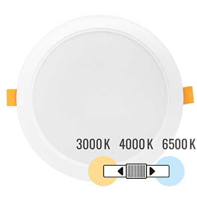 LED-Panel zum Einbauen, rund, 18W, 3000K/4000K/6500K, 220-240V AC, IP54