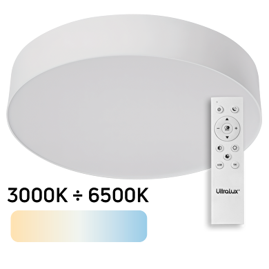 Plafoniera LED dimmerabile CCT con telecomando, max. 72W, 3000K-6500К