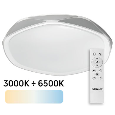 Plafonnier LED CCT de gradation avec télécommande, max. 72W, 3000K-6500К