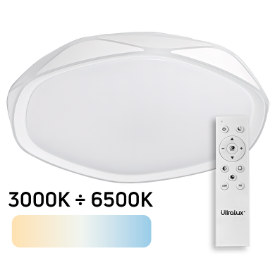 Plafoniera LED dimmerabile CCT con telecomando, max. 72W, 3000K-6500К