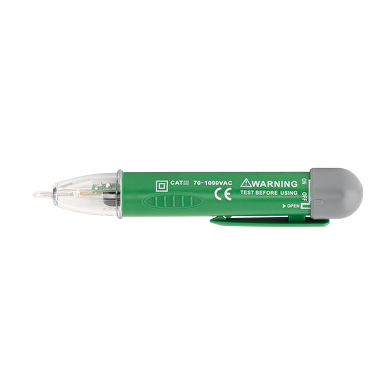 Rilevatore di tensione 70-1000V AC con indicazione LED e cicalino con batterie 1.5V AAA
