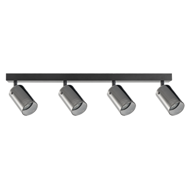 Apparecchio per montaggio a soffitto, vetro, 2 pin GU10, 220-240V AC, IP20, nero