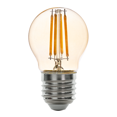 LED filament Kugellampe, dimmbar, 4W, E27, 1800K, 220-240V AC, Bernstein