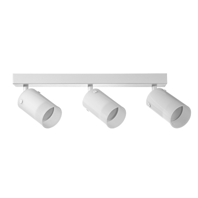 Apparecchio per montaggio a soffitto, vetro, 3XGU10, 220-240V AC, IP20, bianco