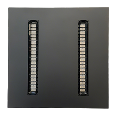 Panneau LED pour montage en saillie 600x600, UGR<19, 40 W, 4 000 K, 130 lm/W, 90°, 220 V-240 V AC, noir, IP20