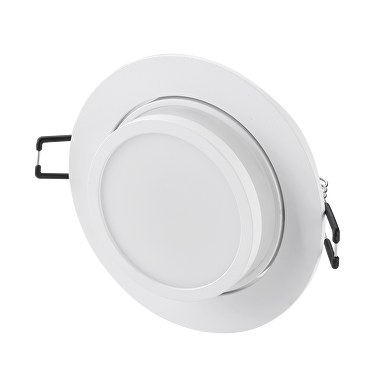 Cornice decorativa per downlight da soffitto, low-glare, rotonda, GU10, bianca, mobile, IP20