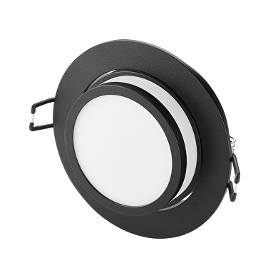 Cornice decorativa per downlight da soffitto, low-glare, rotonda, GU10, nera, mobile, IP20