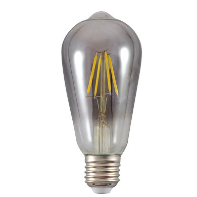 LED-Filamentbirne rauchige, ST64, 5W, E27, 1800K, 230V AC, Bernstein