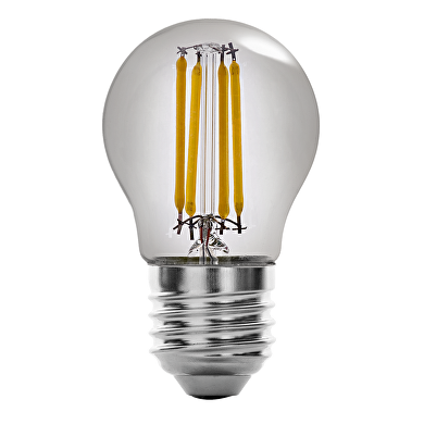 LED filament Kugellampe, rauchige, G45, 5W, E27, 1800K, 230V AC, Bernstein