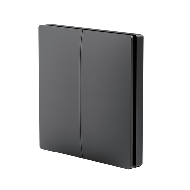 Interruttore cinetico wireless RF, doppio canale, IP65, nero