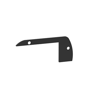 Set di tappi terminali neri per profili in alluminio APK220BK - 2 pz.