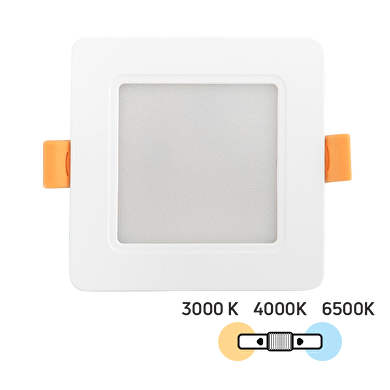 LED Einbaupanel, Viereck 5W, 3000K/4000K/6500K, 220-240V AC, IP54