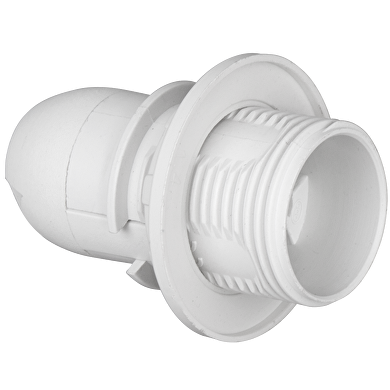 Portalampada in plastica E14, semifilettato, bianco, 50 pz. nella confezione