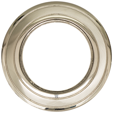 Cornice downlight da soffitto, rotonda, nichel satinato/nichel, fissa, IP20