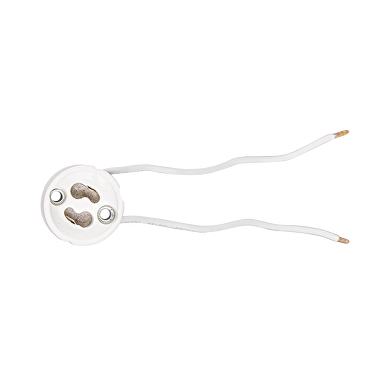 Portalampada GU10 in porcellana, bianco, 50 pz.