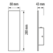 LED-Wandleuchtkörper mit indirektem Licht, 3W, 2700K, 220-240V AC, weiß