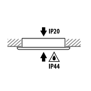 LED Möbeleinbaustrahler 3W, 4200K, 12V DC, IP44, Nickel satiniert