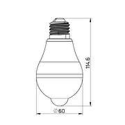 LED Birnenlampe mit Bewegungs- und Lichtsensor 6W, E27, 220-240V AC, neutrales Licht