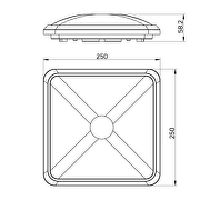 Plafoniera LED con sensore di dimmerazione a microonde, quadrata 12W, 4000K, 220-240V AC