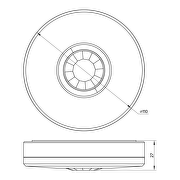 Capteur de mouvement pour installation extérieure 360°, 6m, IP65