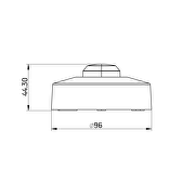 Sensore a microonde per montaggio a superficie 360°, 1200W/300W, 9m, IP20