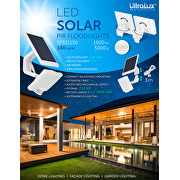 Solare proiettore LED con sensore PIR 11W, 5000K, IP54