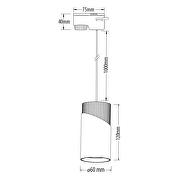 Faretto a binario, 2 pin, GU10, 220-240V AC, IP20, nero&bianco