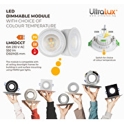 Modulo LED dimmerabile, 6W, 3000K/4000K/6500K, 220-240V AC, IP44, 60°