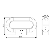 Lampada LED da parete con sensore PIR, colore bianco, 18W, 4000K, 220-240V AC, IP65