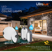 LED Deckenleuchte Kreis, grau, 11W, 4000K, IP54