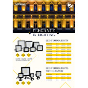 Proiettore LED Slim 20W, 4000K, 220-240V AC, IP65