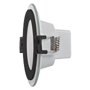 LED-Glasscheibe zum Einbetten, Kreis, 6W, 4200K, 220-240V AC, IP44, schwarzer Ring
