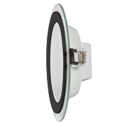 LED-Glasscheibe zum Einbetten, Kreis, 18W, 4200K, 220-240V AC, IP44, schwarzer Ring