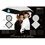 LED-Glasscheibe zum Einbetten, Kreis, 18W, 4200K, 220-240V AC, IP44, schwarzer Ring