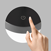 Ricaricabile Lampada da tavolo LED dimmerabile, 1.5W, 3000K, IP44, nera