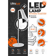 Lampada da tavolo magnetica ricaricabile a LED dimmerabile, 3W, 4000K, IP20, bianca