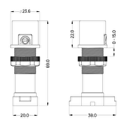 Mini capteur de gradation pour éclairage 1-10V DC, 360°, 100 mA, IP20