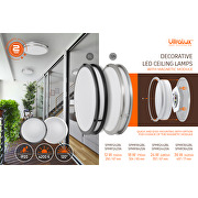 Plafoniera LED decorata 18W, 4200K, nichel satinato