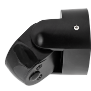 PIR-Bewegungsmelder zur Aufputzmontage, mit schwarzer Linse 2xPIR, 180°/360°, 9m, IP65, schwarz