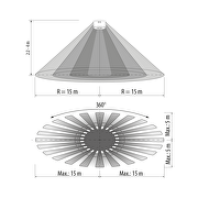 Weitbereichs-PIR-Sensor für die Oberflächenmontage, 3xPIR, 2000W/1000W, 2X15m, IP20
