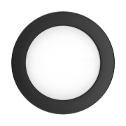 LED Möbeleinbaustrahler, Kreis, 4W, 3000K/4000K/6500K, 12V DC, IP44, Schwarz